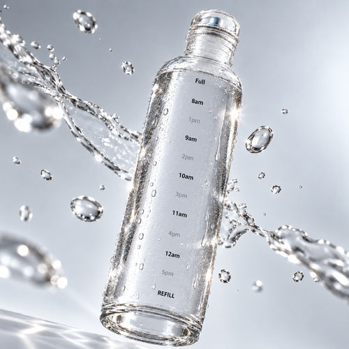 The Clear Bottle with water splash